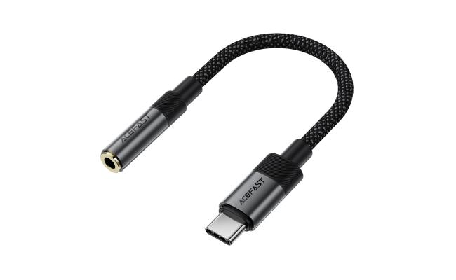 ACEFAST J12 USB-C to 3.5mm Audio Adapter High-Fidelity Audio Converter - Black